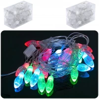 Гирлянда электрическая "Лампочка-Шишка" 20шт 5М LED цветная D-41
