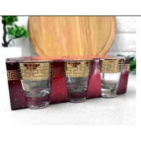 Набор стопок (50мл) с золотосодержащей деколью