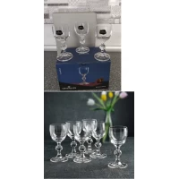 Рюмка на ножке с хрусталиком (50мл) Богемия производство Чехия 