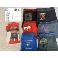 Мужские трусы боксеры WENZHI 5811 ростовка от 50 до 56