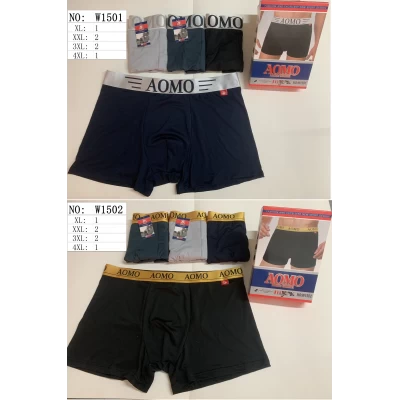 Мужские трусы боксеры бамбук AOMO W1602 ростовка от 50 до 56