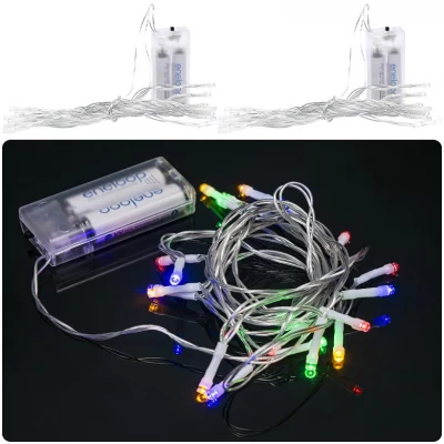 Гірлянда  LED на 2-х батарейках 20 лампочок 3 метри мультиколір  RJ-05