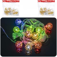 Гирлянда электрическая Шарик Золото 10шт 3М LED цветная D-35