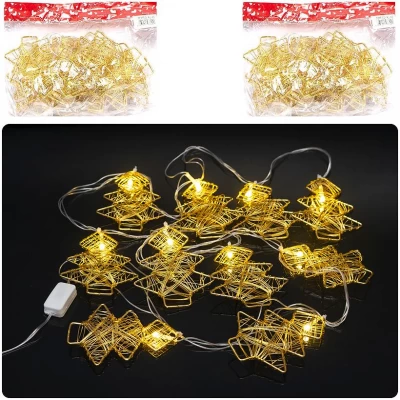 Гирлянда электрическая LED Елка Золото 10шт, 2м RJ-12