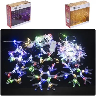 Гирлянда электрич Штора "Снежинка/Звезда" 5+5 261-3