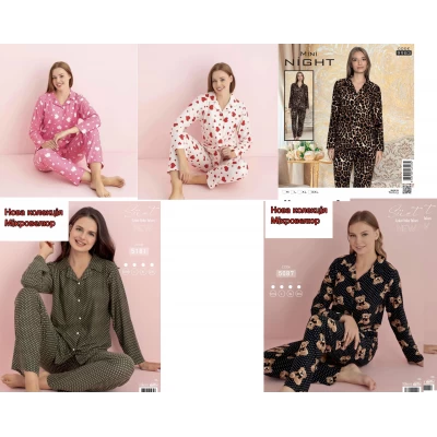 Пижама в английском стиле, мягкая замша (микровелюр) Размер S,M,L,XL (44-52). Турция