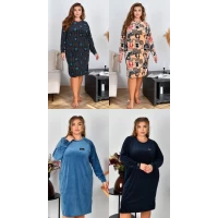 Батальные велюровые туники 2XL-3XL-4XL