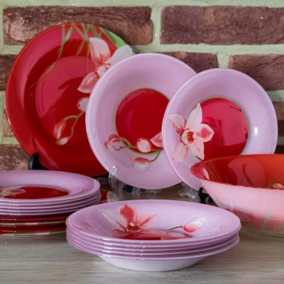 Сервиз столовый Red Orchis 19 предметов Luminarc Сервиз столовый Red Orchis 19 предметов Luminarc