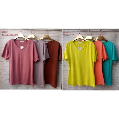 Футболка женская размер 50-54, 100% Cotton ️54001