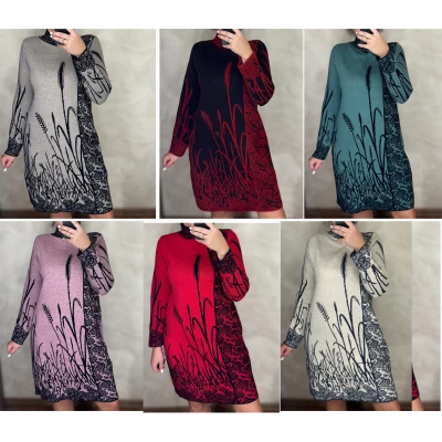 Платье - кашемир+ альпака, 26286. Размер 46-50