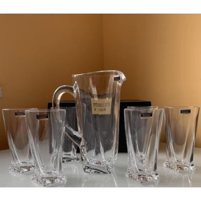 Набор Bohemia Quadro /7пр (6Х350мл стаканы высокие, карафа 700мл)