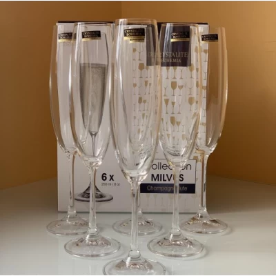 Бокалы для шампанского Bohemia Milvus 250 мл/6 шт