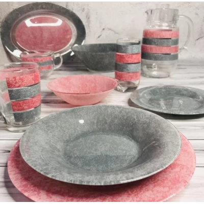 Сервіз Luminarc AMB STONY PINK&GREY /46 пр. Сервіз Luminarc AMB STONY PINK&GREY /46 пр.