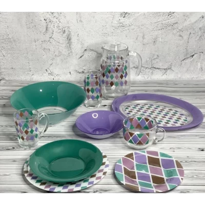 Сервиз Luminarc ROMBI Purple /46 пр. Сервиз Luminarc ROMBI Purple /46 пр.