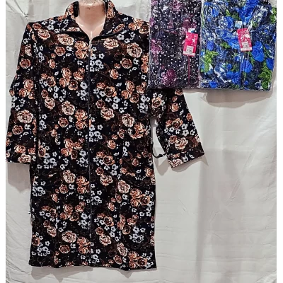 Женский халат байковыйS-17 (XL-5XL)полномерные Женский халат байковыйS-17 (XL-5XL)полномерные