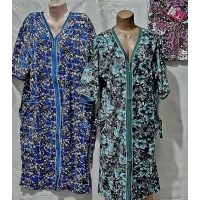 Женский халат велюровыйS-12 (XL-5XL)молния 1221