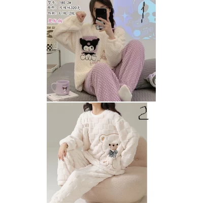 Теплая махровая Пижама L-XL-2XL