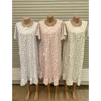 Батальные бамбуковые ночные рубашки  XL-5XL