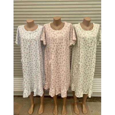 Батальные бамбуковые ночные рубашки  XL-5XL