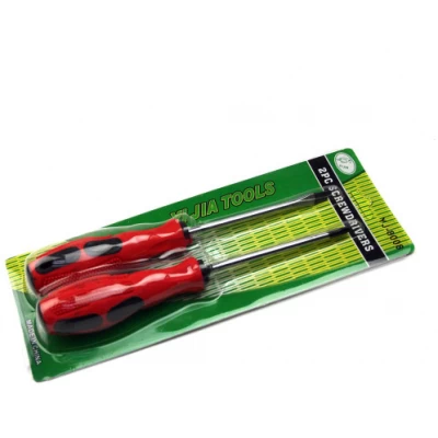 Отвёртка магнит на листе 2 шт с массаж. ручкой 4" 11321 Отвёртка магнит на листе 2 шт с массаж. ручкой 4" 11321