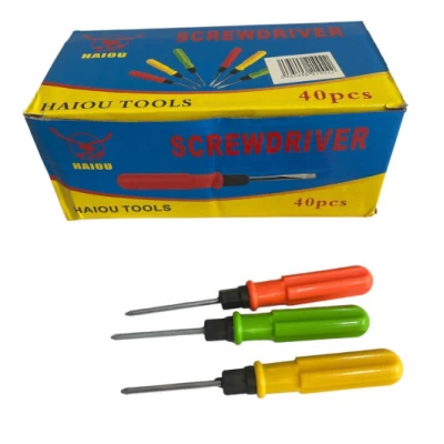 Отвёртка 2стор с магн разм. 2" с пласт руч 3цв 12,5см, 08996 Отвёртка 2стор с магн разм. 2" с пласт руч 3цв 12,5см, 08996