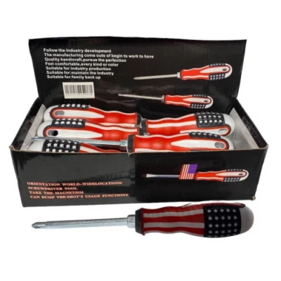 Отвёртка двухстор. с пл. америк. флагом руч. 21см, 20391 Отвёртка двухстор. с пл. америк. флагом руч. 21см, 20391