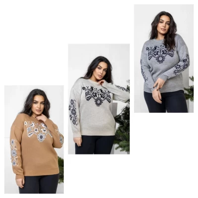 Вишиванки-джемпери жіночі. Розмір універсальний 60-64.. Матеріал акрил (трикотаж) 97122 Туреччина