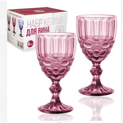 Набор для вина(260мл) Винтаж бордо (6штук)