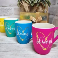 Керамическая чашка неоновая (350мл) Сердце