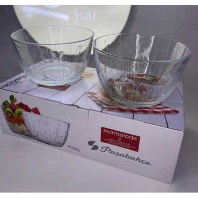 Набор стеклянных салатников (2шт) производство Турция 