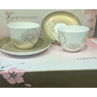 Фарфоровый чайный набор 12 предметов Лотос, производство Lefarb