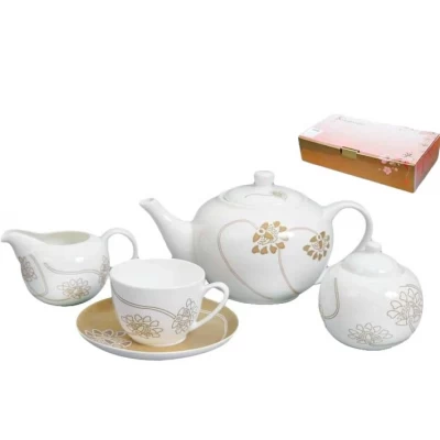 Фарфоровый чайный набор15 предметов Лотос, производство Lefarb Фарфоровый чайный набор15 предметов Лотос, производство Lefarb