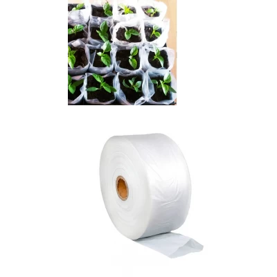 Полиэтиленовый рукав для рассады 15см х 500м 40 мкм (белый) пакеты для рассады