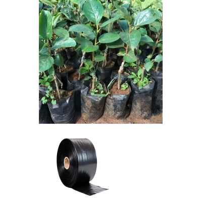 Полиэтиленовый рукав для рассады 15см х 500м 40 мкм (черный) пакеты для рассады