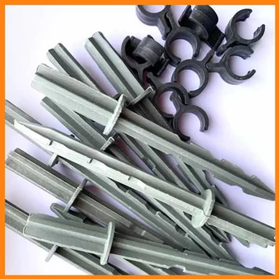 Комплект (колышки 20 + клипсы 20) для парника-теплицы, комплект для сборки парника из дуг