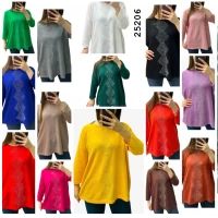 Свитер Кашемир тонкий, Рукав 3/4. Размер 50-54, 25206