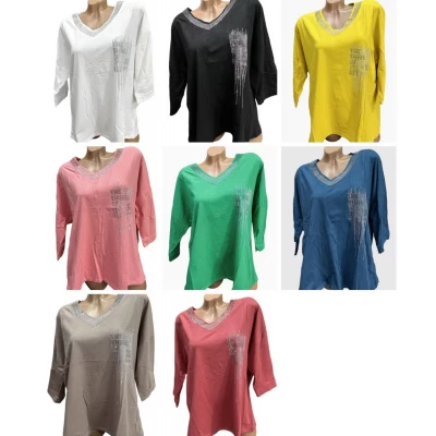 Футболка рукав 3/4 ХБ трикотаж  Размер 52 54 56, 27090  