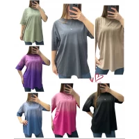 Футболка (амбре-напилення) 25107 (оверсайз) Розмір- S, M, L 46-58, 95% котон