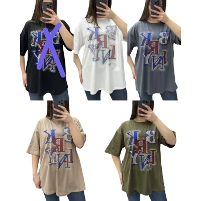 Футболка (оверсайз) 25103. Розмір- 50-56. 95% котон