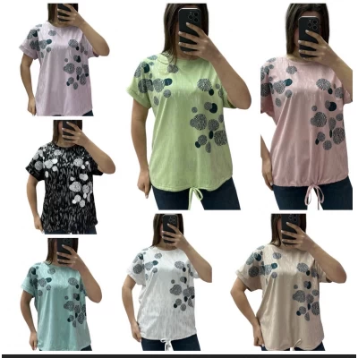 Футболка на завʼязці 25063. Розмір-48-56, 95% котон