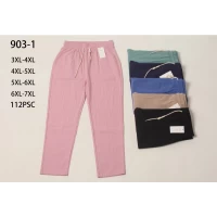 Жіночі літні штани. Розміри 3XL-7XL. Матеріал льон. В уп. 6 од різного кольору. 106709