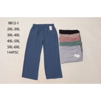 Жіночі літні штани. Розміри 3xl-7xl. В уп. 6 од різного кольору. Матеріал жатка. 106708