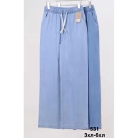 Жіночі літні штани. Розміри 3xl, 4xl, 5xl, 6xl (48-56). В упаковці 6 од різного кольору. Матеріал літній джинс. 102699