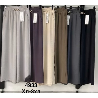 Жіночі літні штани. Розміри xl, 2xl, 3xl. В упаковці 6 од різного кольору. Матеріал жатка. 102693