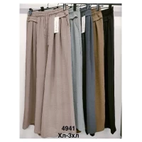 Жіночі літні штани. Розміри xl, 2xl, 3xl (44-46-48). В упаковці 6 од одного кольору. Матеріал жатка. 102691