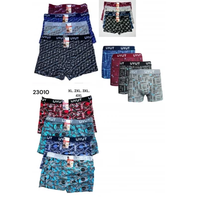 Чоловічі Труси боксери з бавовни + бамбук UYUT розмір XL-4XL (48-54) мікс кольорів Чоловічі Труси боксери з бавовни + бамбук UYUT розмір XL-4XL (48-54) мікс кольорів