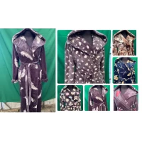 Длинный халат на запах с двойным капюшоном и двойным подворотом Ткань: махра велсофт полированный, Размер: 48-50, 52-54, 56-58