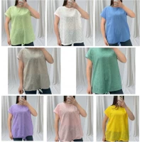 Футболка 25048. Розмір- 48-54 (M,L,XL,2XL) Якість- прошва+котон