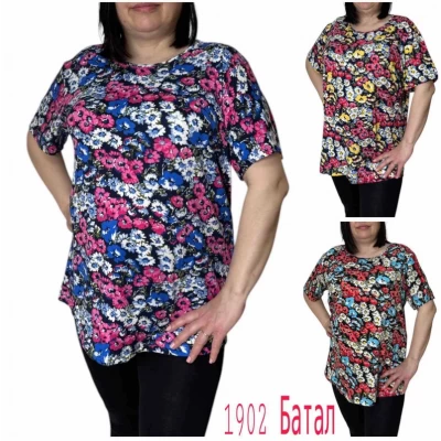 Жіночі футболки 111586. Розміри 4xl, 5xl , 6xl, 7xl, 8xl (58-68)