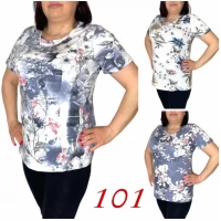 Жіночі футболки 111582. Розміри l, xl, 2xl, 3xl, 4xl (48-56) Матеріал котон.